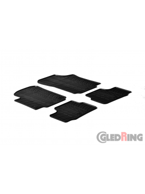 Original Gledring Passform Fußmatten Gummimatten 4 Tlg.+Fixing - Skoda Citigo 2012->